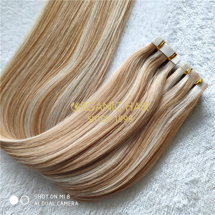 High quality double drawn tape in hair extensions  C103